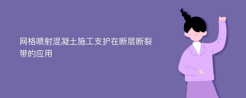 网格喷射混凝土施工支护在断层断裂带的应用