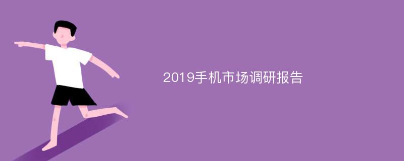 2019手机市场调研报告