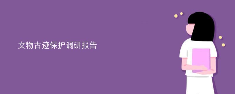 文物古迹保护调研报告