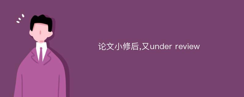 论文小修后,又under review