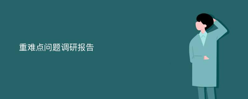 重难点问题调研报告