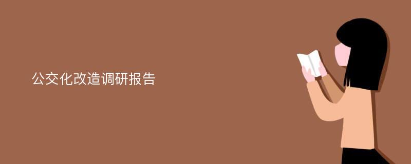 公交化改造调研报告