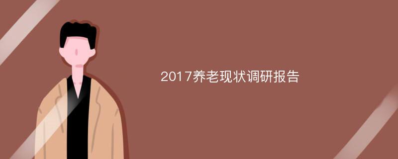 2017养老现状调研报告