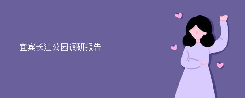 宜宾长江公园调研报告